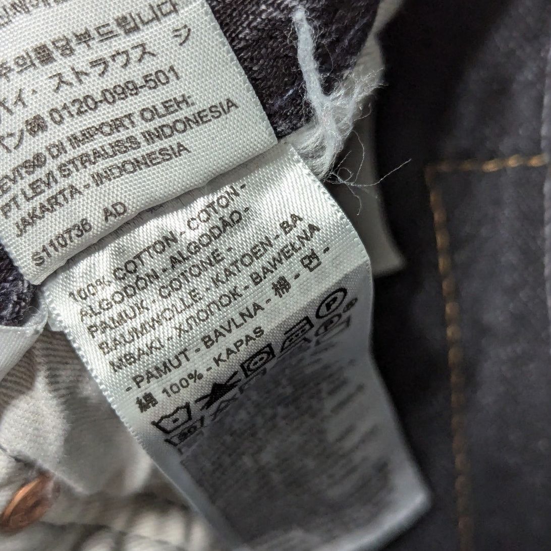 Levi's Levi's Premium 501 Jeans Straight Leg Denim Charcoal Black Size 29" - 4 Thumbnail