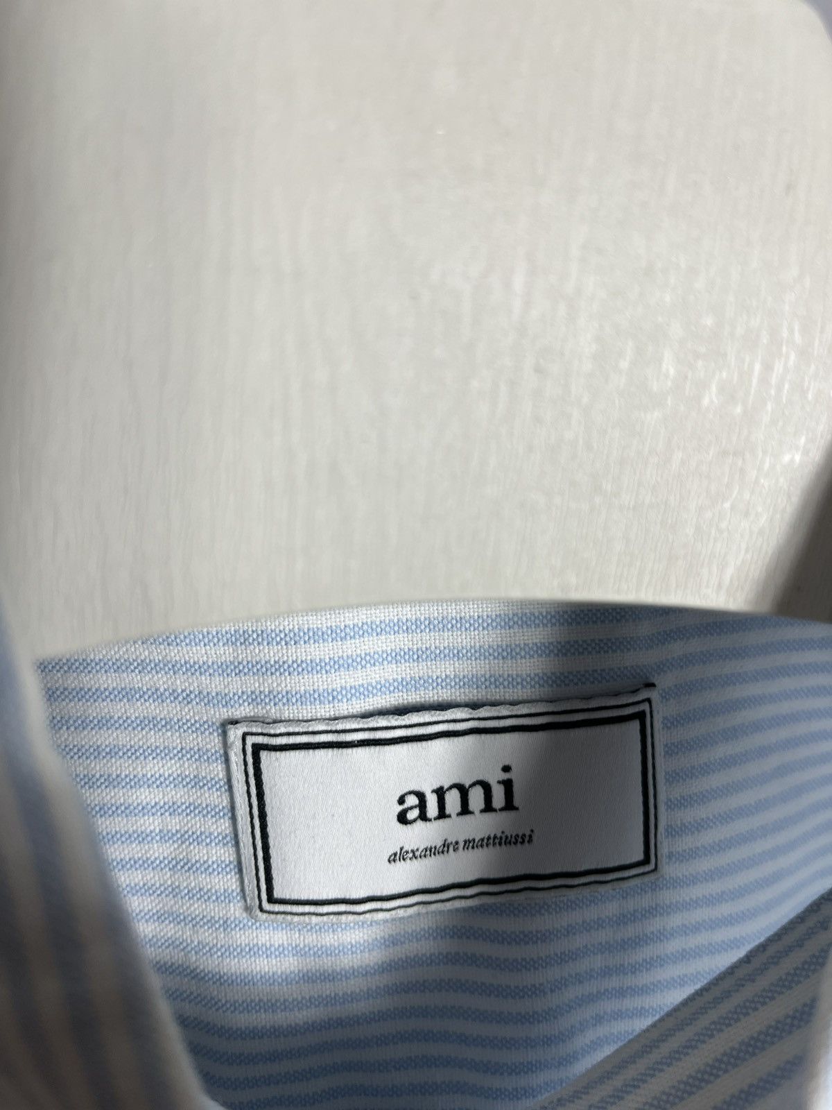 AMI Ami Shirt Button Down Striped Mens Blue Long Sleeve Size US S / EU 44-46 / 1 - 7 Thumbnail