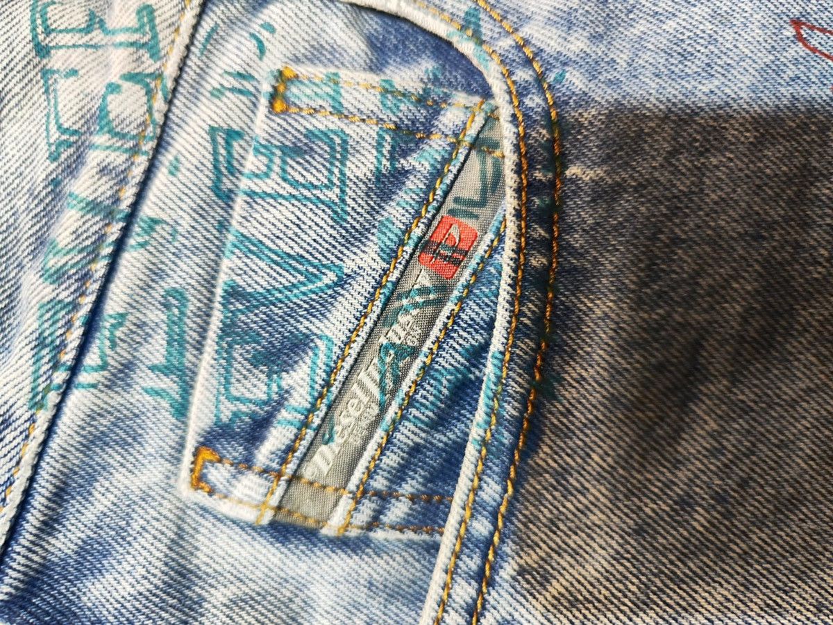 Diesel × Vintage Diesel Mharky slim skinny graffiti jeans size 31 Size US 31 - 7 Thumbnail