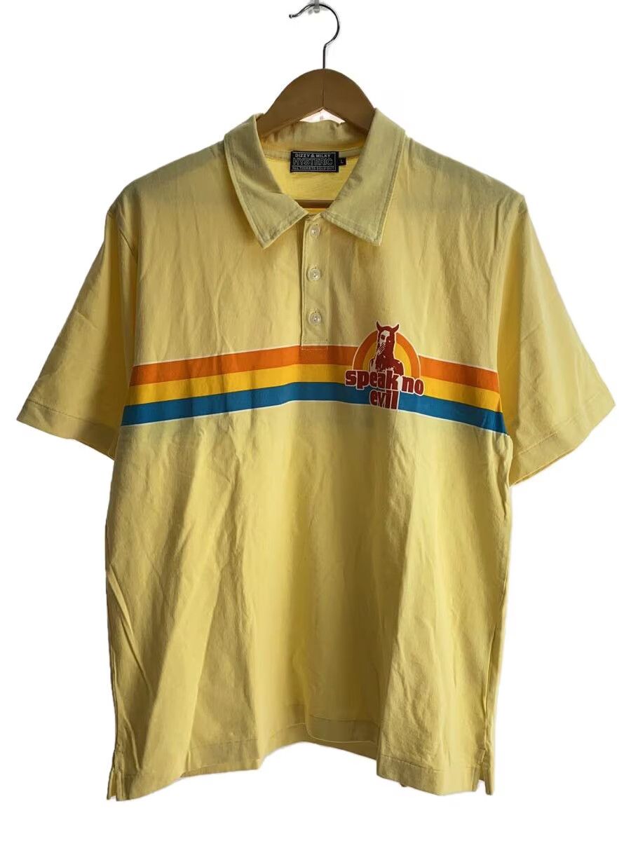 Hysteric Glamour Speak No Evil Devil Striped Polo Shirt Size US L / EU 52-54 / 3 - 1 Thumbnail