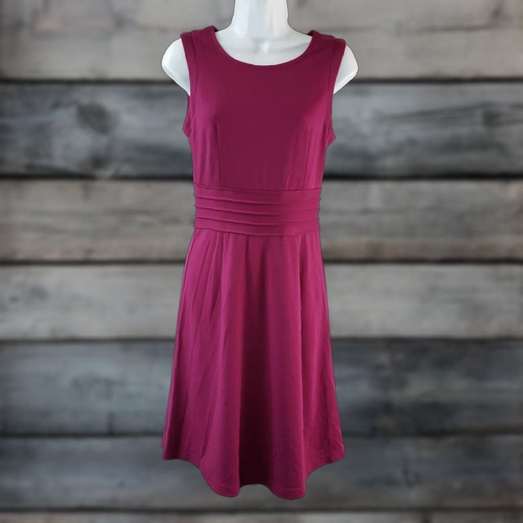 Dita VINTAGE 41 Hawthorn Womens Dita Sleeveless Dress Sz Small Pink Knit Ponte Short Sleeveless Round Neck ZI PONTE? Size S / US 4 / IT 40 - 1 Thumbnail