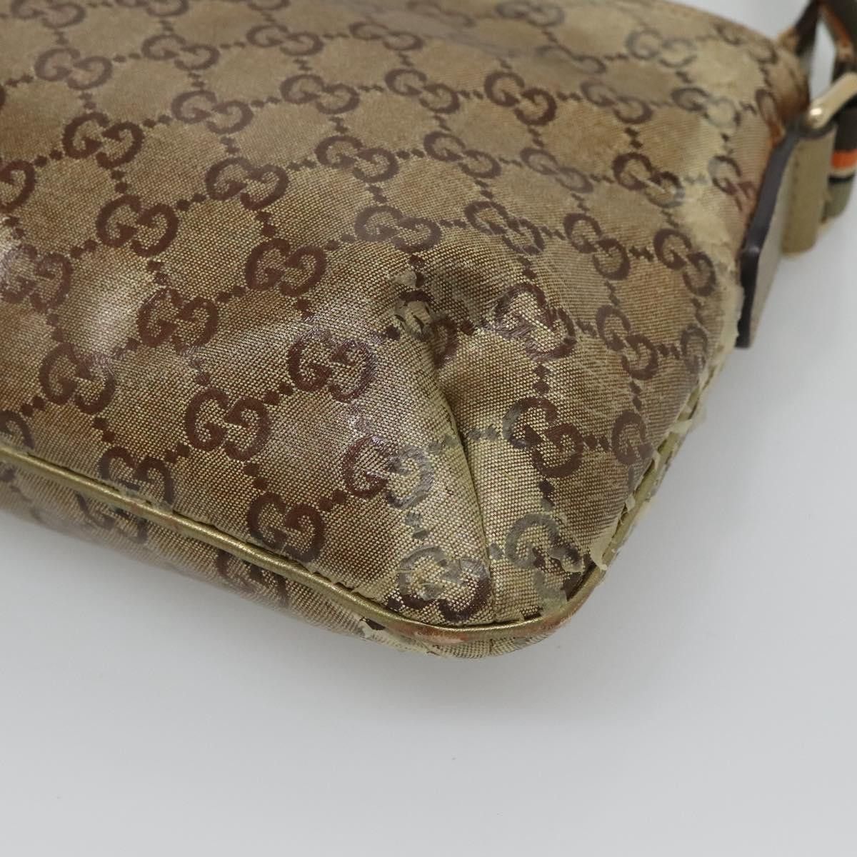 Gucci GUCCI GG Crystal Shoulder Bag Brown Gold Size ONE SIZE - 10 Thumbnail