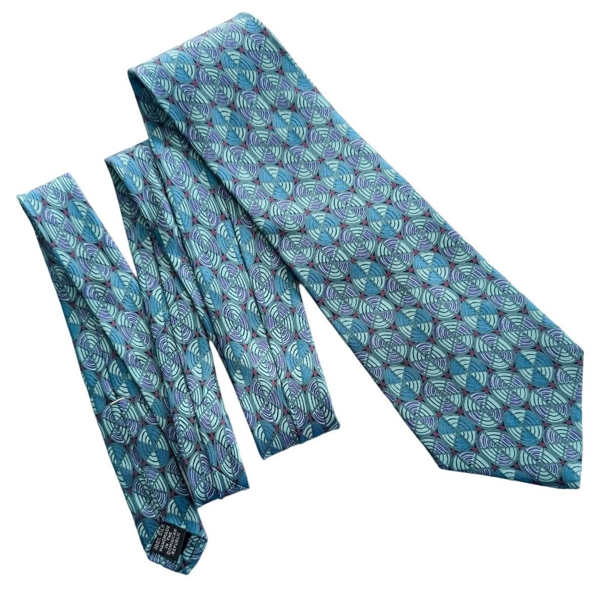 Robert Stock Robert Stock handmade 100% silk geometric circle tie 3.75” w Size ONE SIZE - 3 Thumbnail