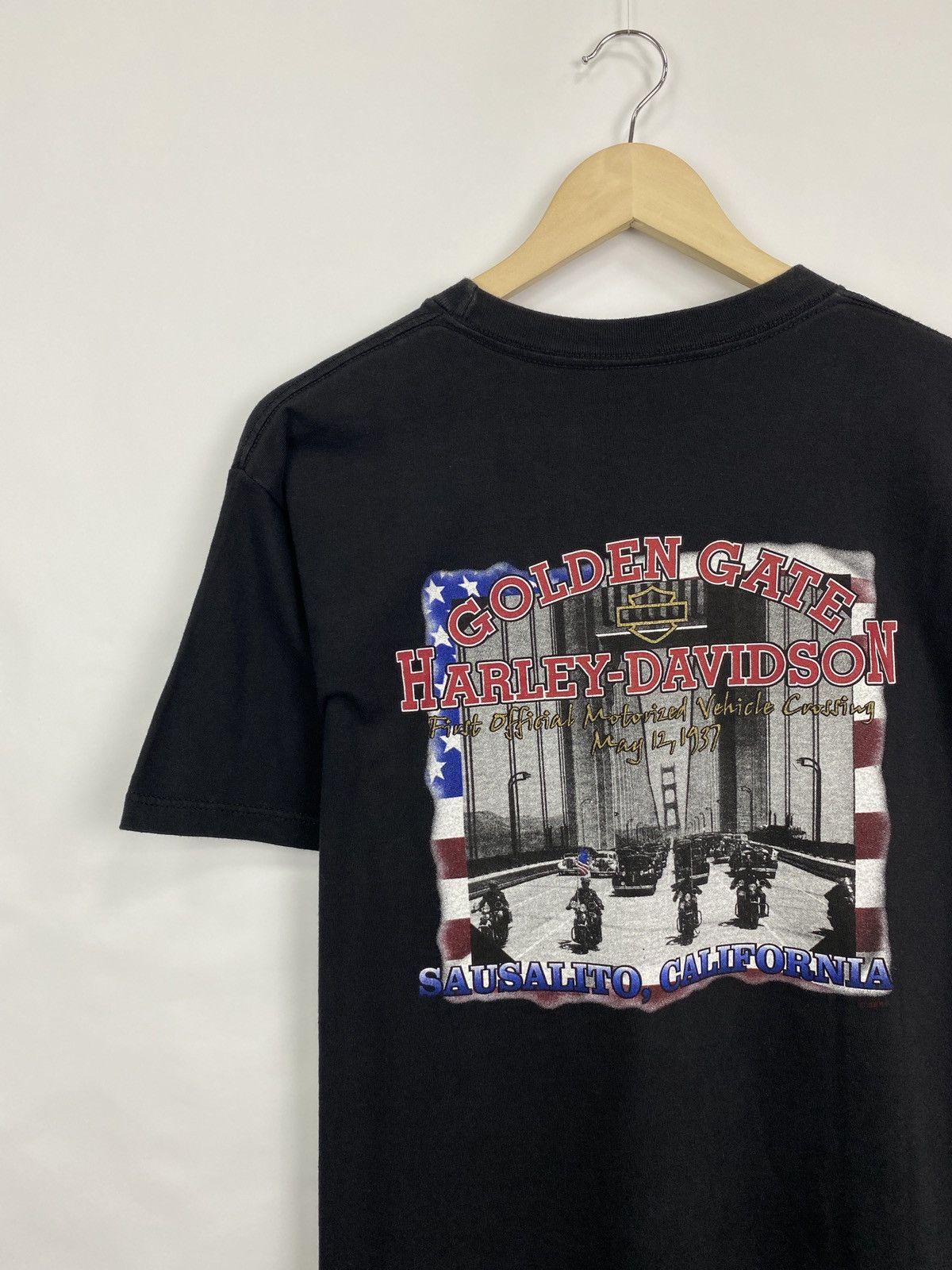 Harley Davidson 🇺🇸 Vintage 1996 Harley Davidson Golden Gate T-Shirt Rare Y2K Size US L / EU 52-54 / 3 - 2 Thumbnail