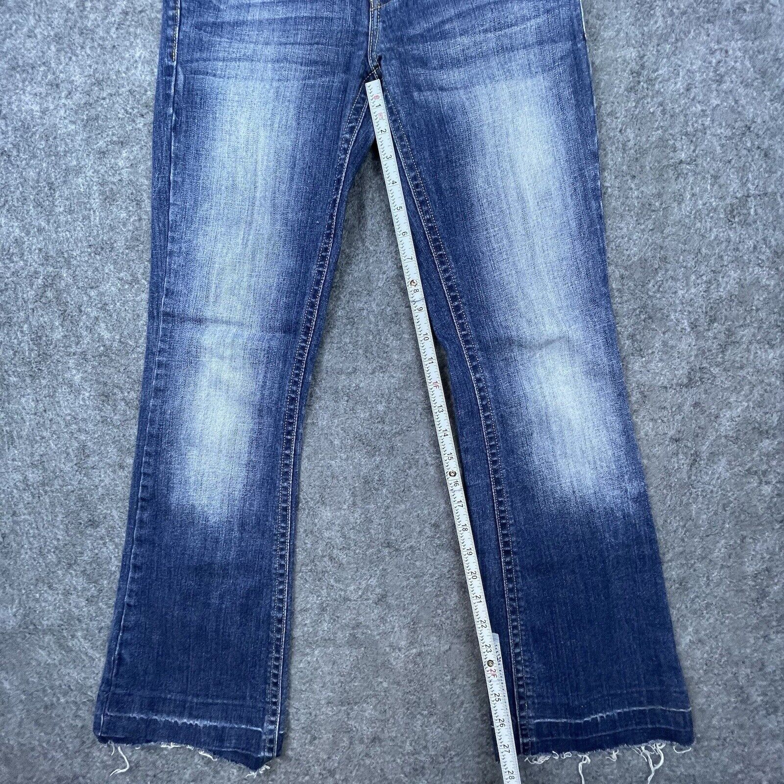 MEK MEK DNM Jeans Womens 26 New York Boot Raw Hem Flap Pockets Size 26" / US 2 / IT 38 - 4 Thumbnail