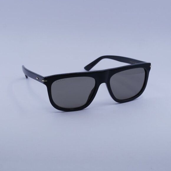Gucci Gucci GG1726S 004 Sunglasses Shiny Green Square Frame, Brown Size ONE SIZE - 5 Thumbnail