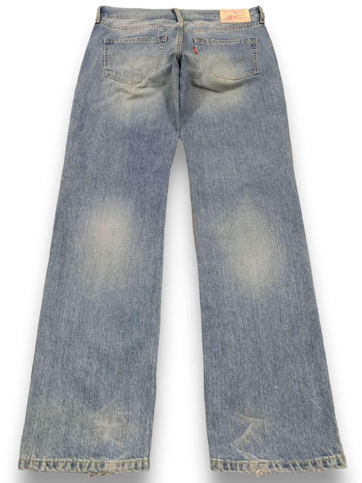 Levi's × Levi's Vintage Clothing × Vintage Vintage 90s Levis Blue Washed Loose Distressed Jeans Size US 32 / EU 48 - 2 Thumbnail