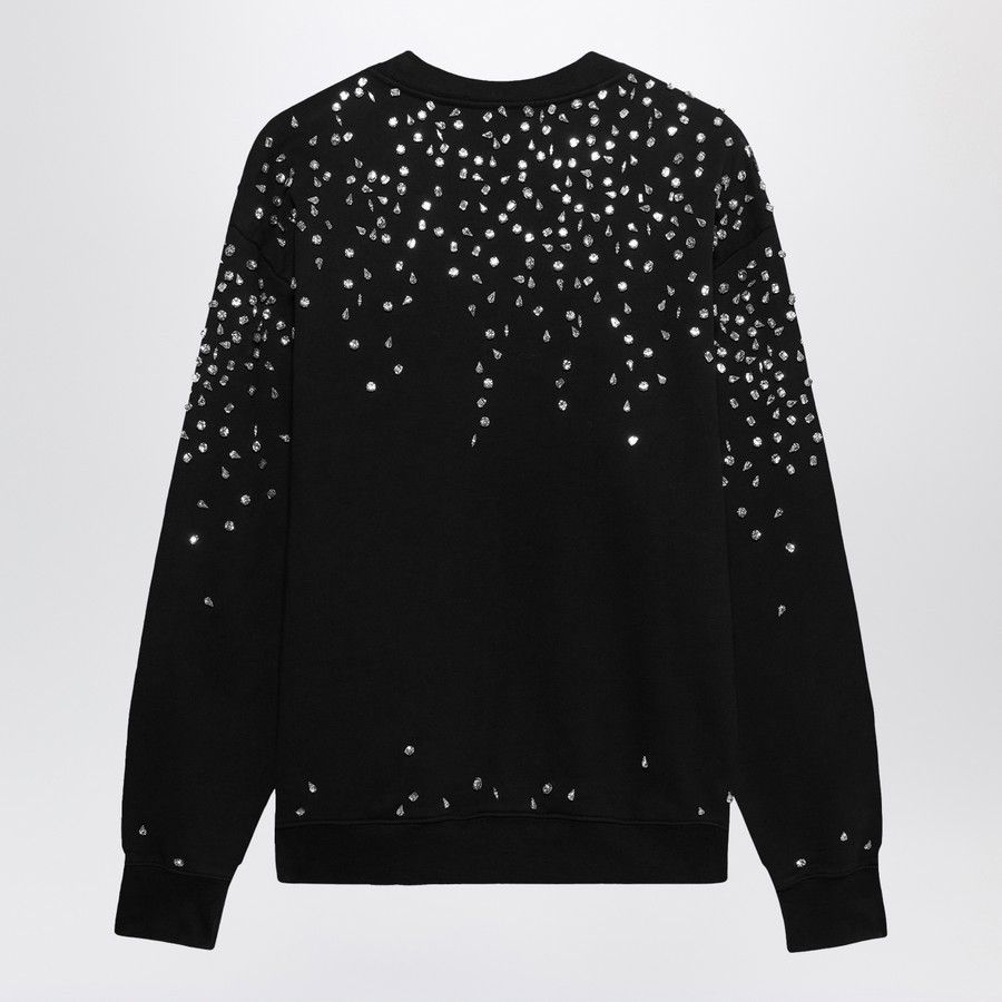 1989 STUDIO o1d2blof1124 Crystals Crew-neck Sweatshirt in Black Size US XL / EU 56 / 4 - 2 Thumbnail
