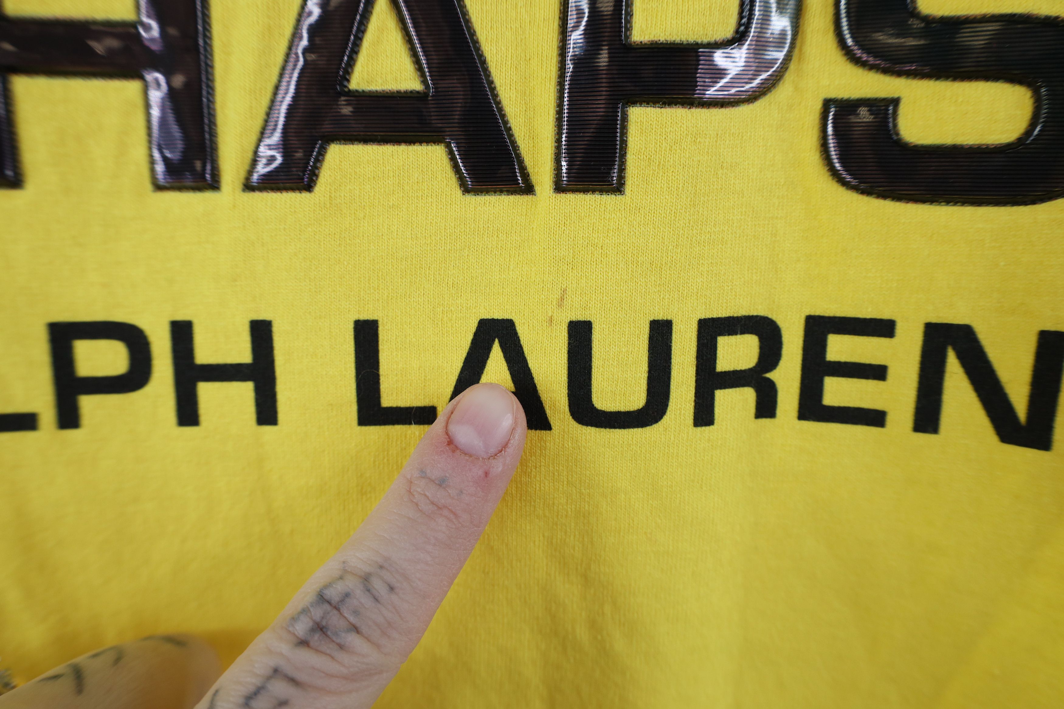 Ralph Lauren Vintage 90s Chaps Ralph Lauren Spell Out Chromatic T-Shirt Size US XL / EU 56 / 4 - 6 Thumbnail