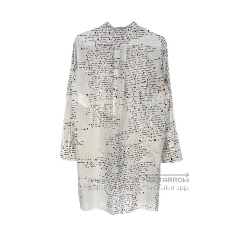 Dior Dior White love letter full-printed bee embroidery long sh Size XXS / US 00 / IT 34 - 2 Thumbnail