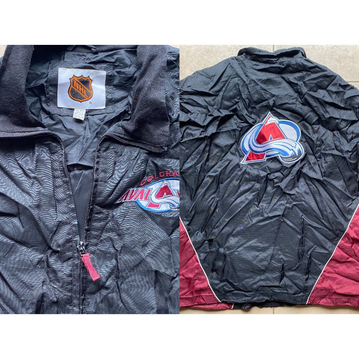NHL × Starter Colorado Avalanche 90s windbreaker XL blk burgundy NHL vtg Size US XL / EU 56 / 4 - 1 Thumbnail