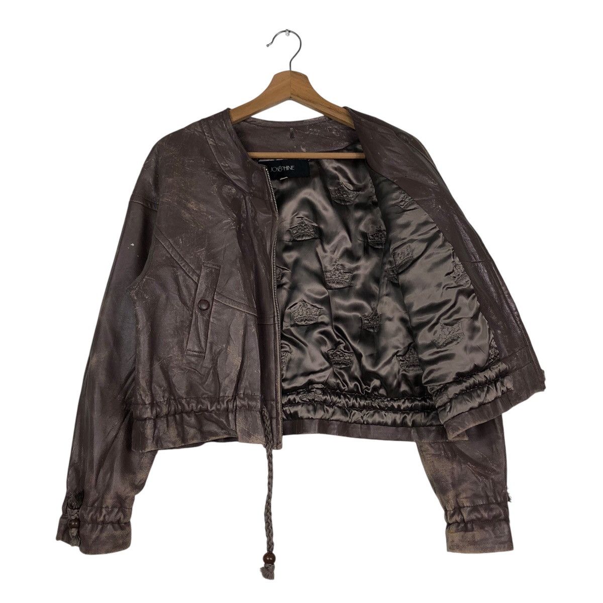 Japanese Brand 📌Cropped Genuine Leather Jacket Biker Josephine Size US M / EU 48-50 / 2 - 12 Thumbnail