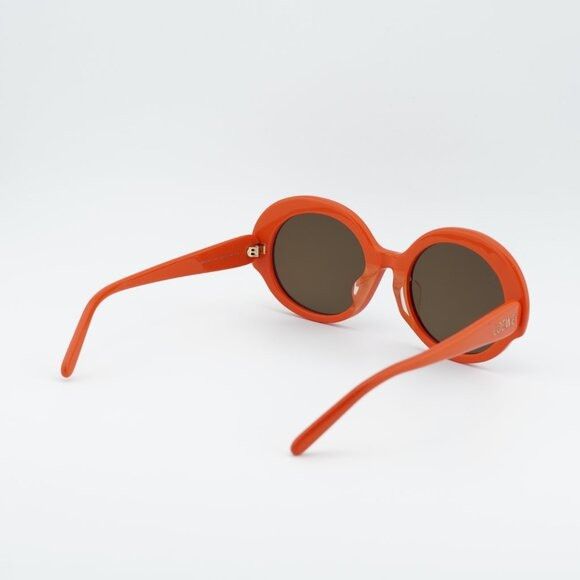 Loewe Loewe LW40135F 42E Sunglasses Orange Round Frame, Brown Size ONE SIZE - 9 Thumbnail