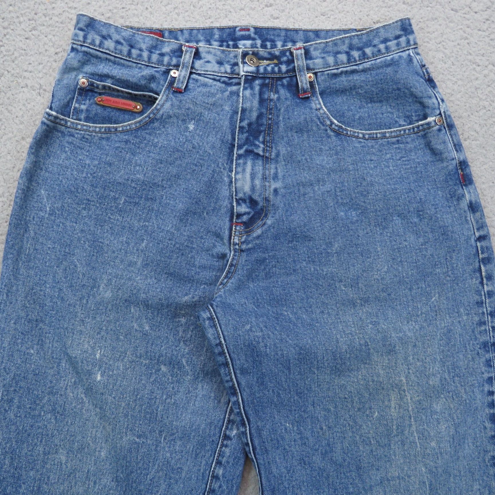 Logo 7 VINTAGE Pepe Jeans London Jeans Men 32 Baggy Embroidered Distressed Y2K Skater Grunge Logo Blue Cotton Denim 5-Pocket Style Wide-Leg 90s Mens Size US 32 / EU 48 - 6 Thumbnail