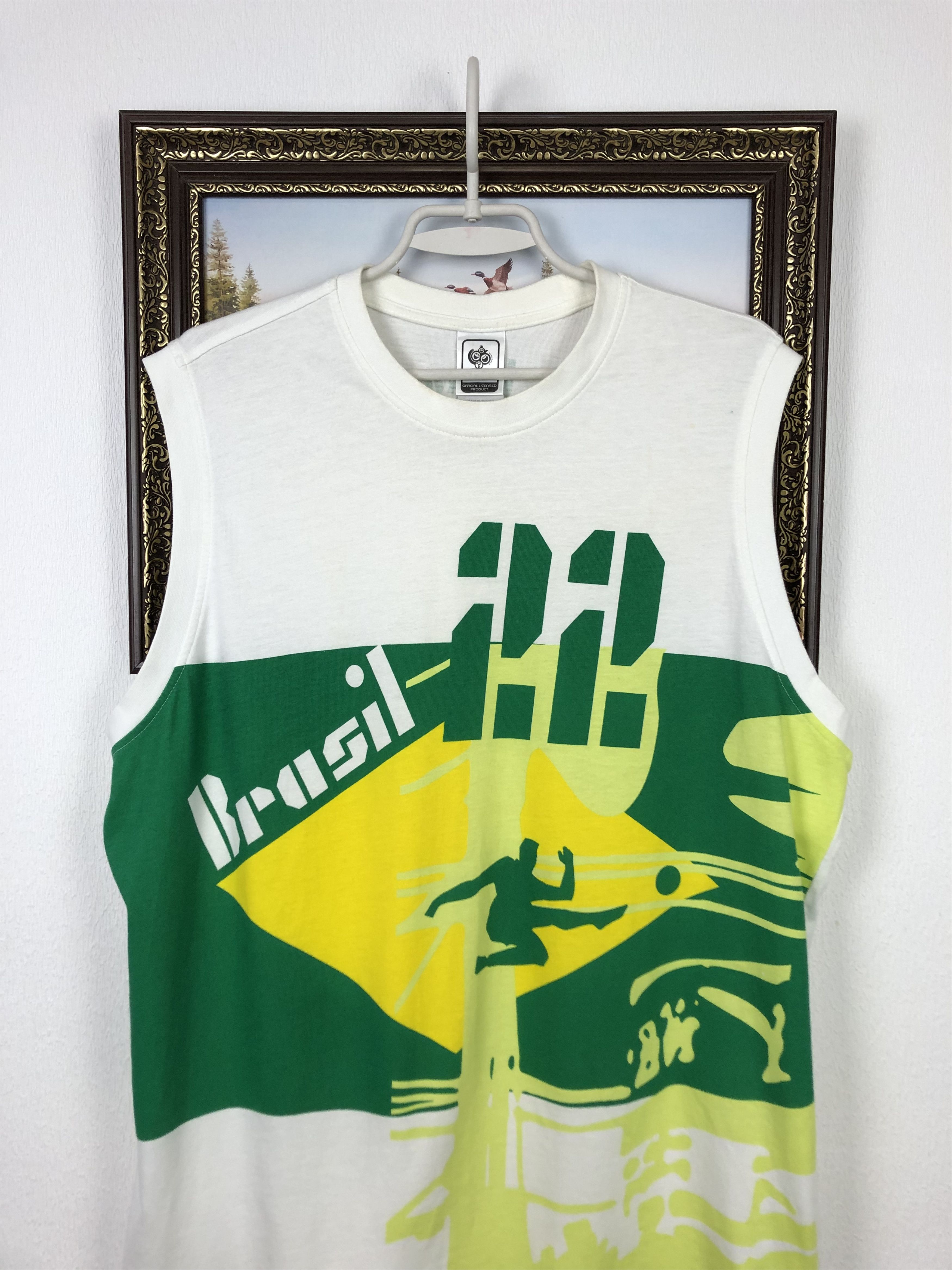 Adidas Vintage World Cup Brazil #22 Kaka Football Vest Tee Hype Size US XL / EU 56 / 4 - 2 Thumbnail