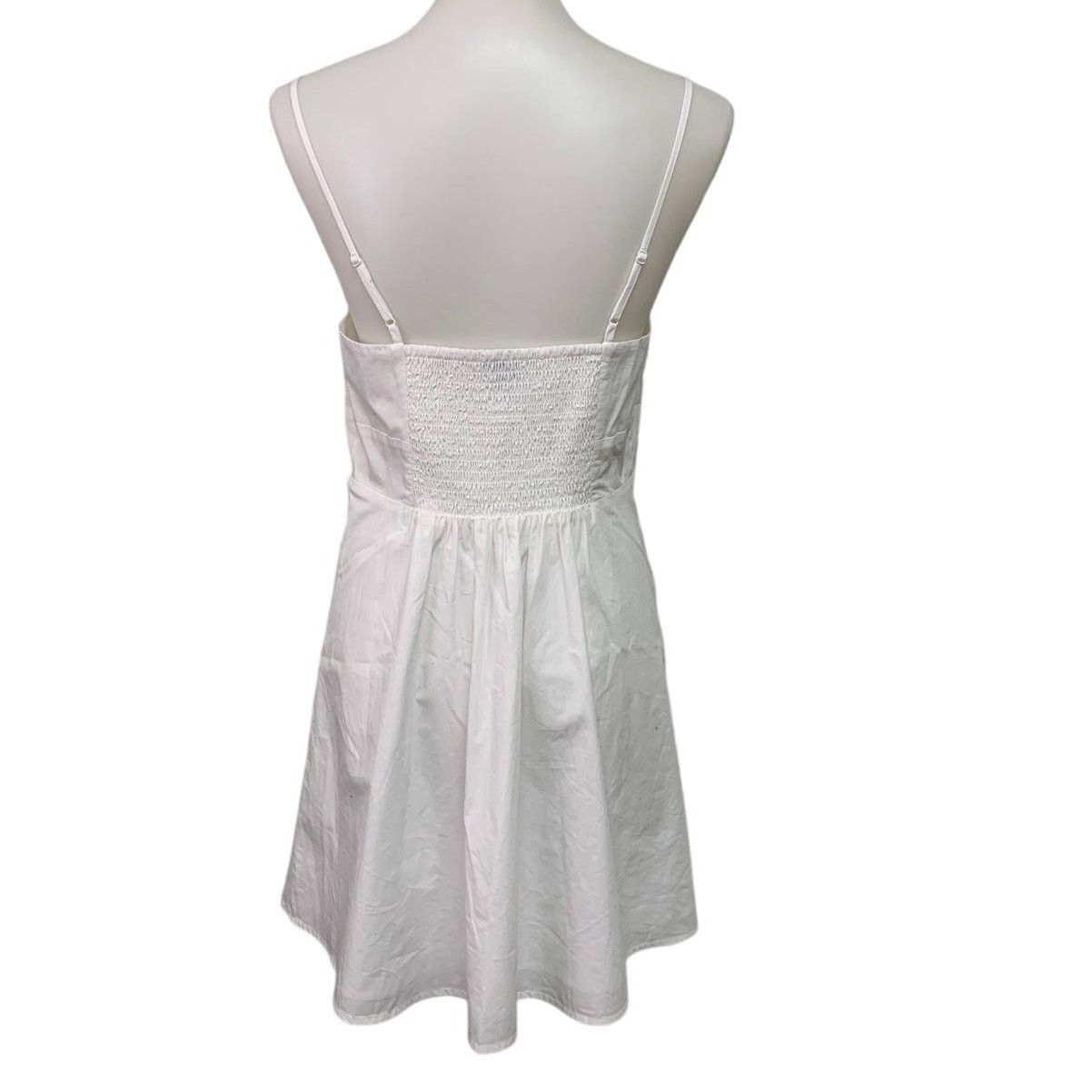 American Eagle Outfitters New American Eagle Womens Med White Adjustable Strap Dress Size M / US 6-8 / IT 42-44 - 4 Thumbnail