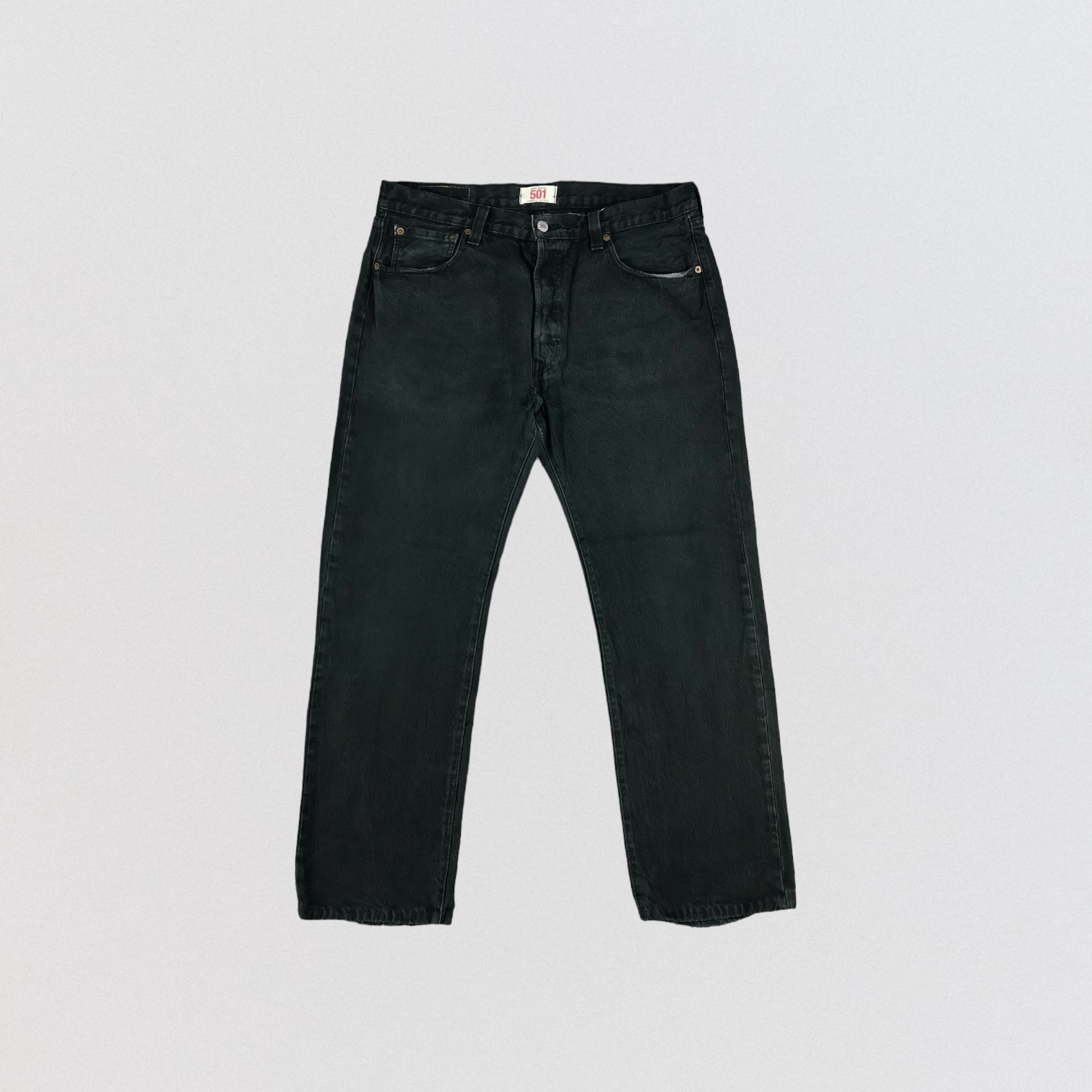 image of Distress Levis 501 Jeans-Jm2095 in Black, Men's (Size 35)