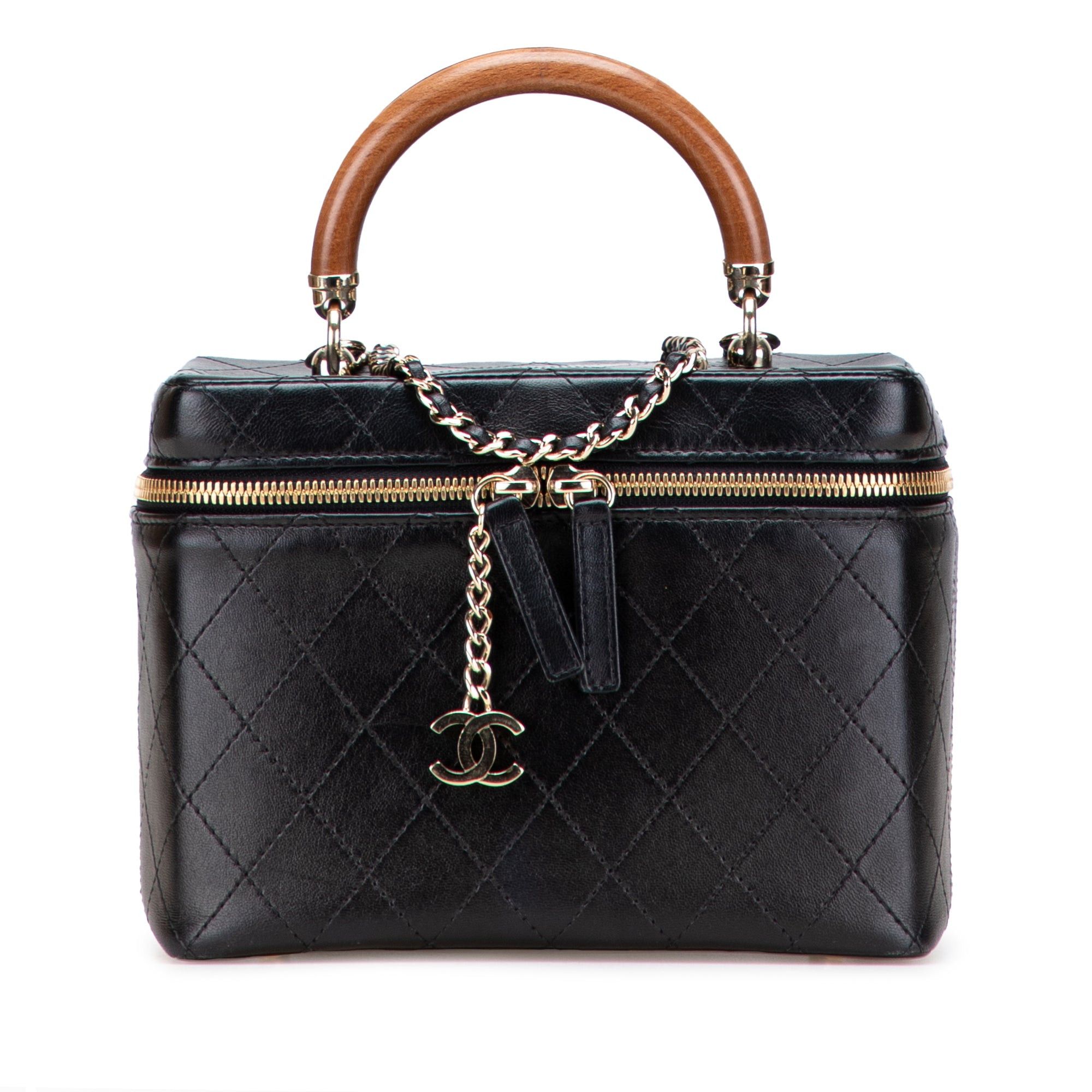 Chanel Large Quilted Lambskin Knock On Wood Vanity Case Size ONE SIZE - 1 Thumbnail