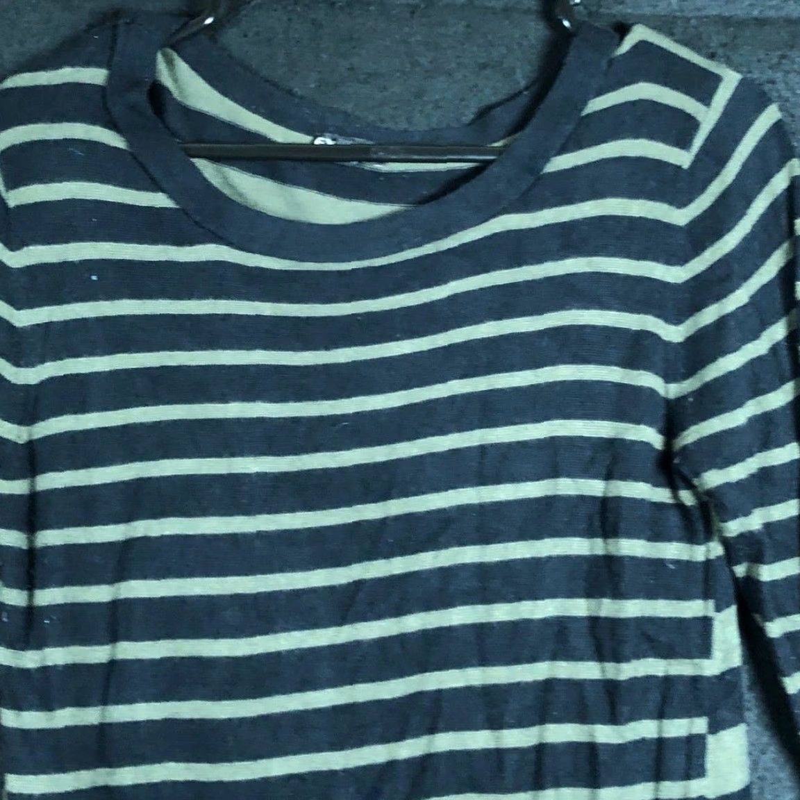 Express Express Sweater Green Striped Long Sleeve Cozy Stretch Medium Womens Size M / US 6-8 / IT 42-44 - 2 Thumbnail