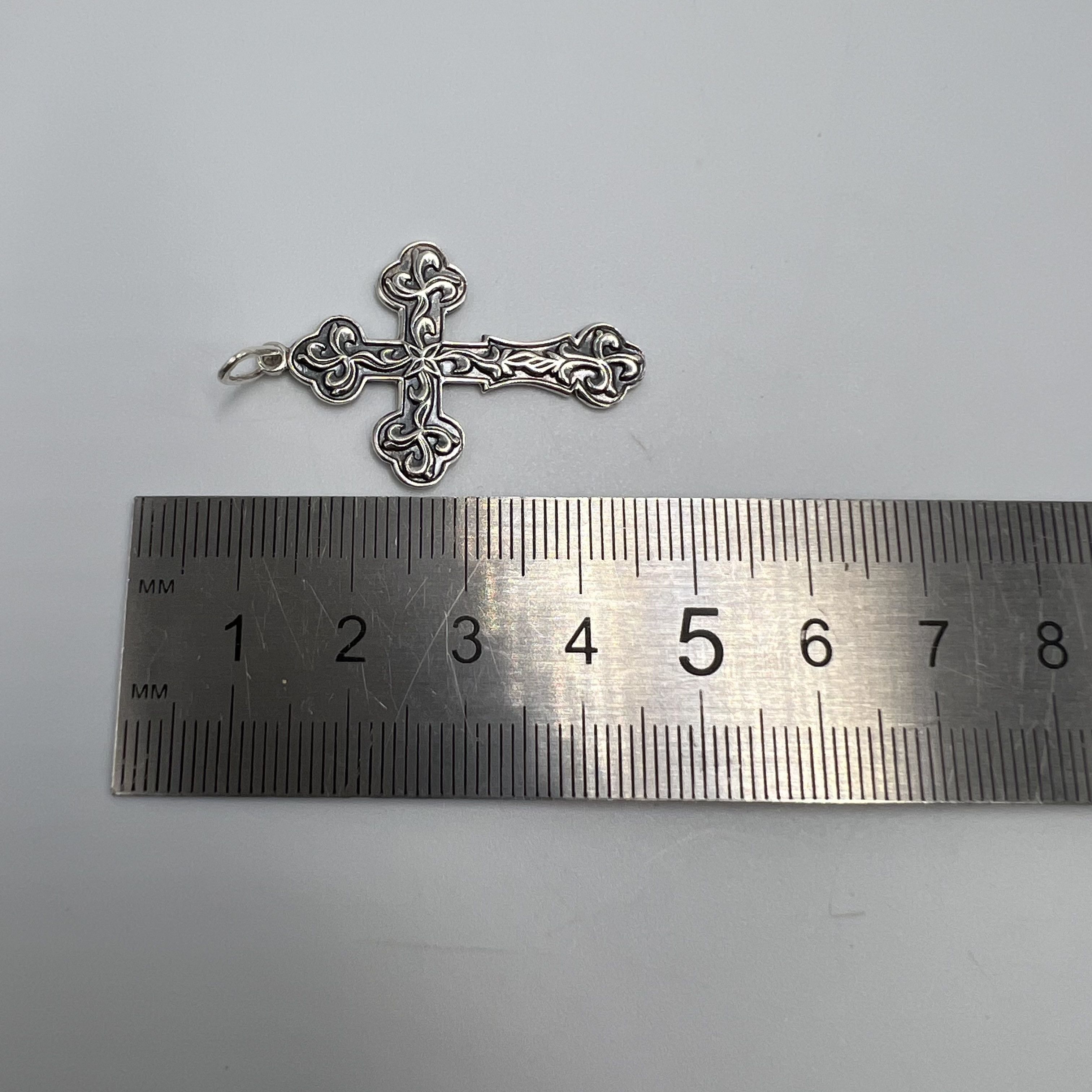 Vintage Vintage Pendant Icon Cross Jewelry Sterling Silver 3.35gr Size ONE SIZE - 5 Thumbnail