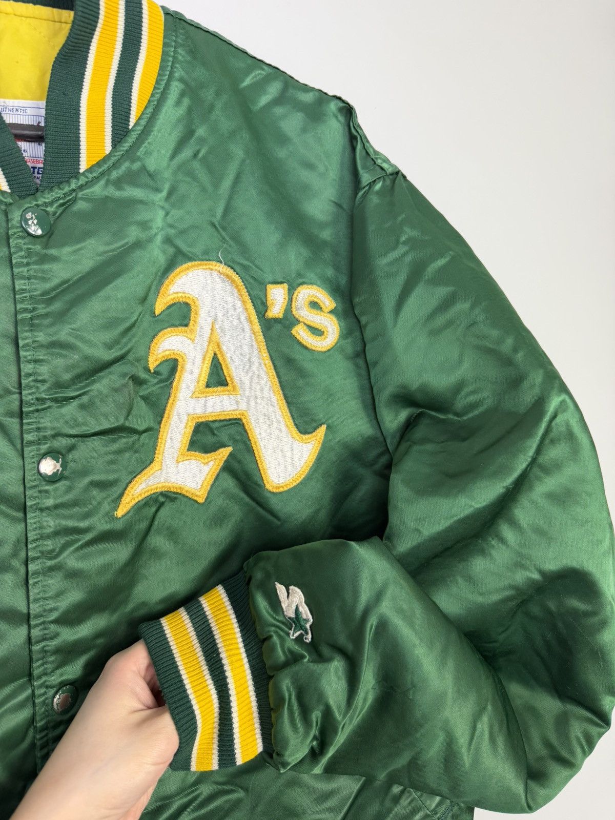 Starter 80's Jacket Starter Oakland A's Athletic Majestic MLB Size US L / EU 52-54 / 3 - 4 Thumbnail
