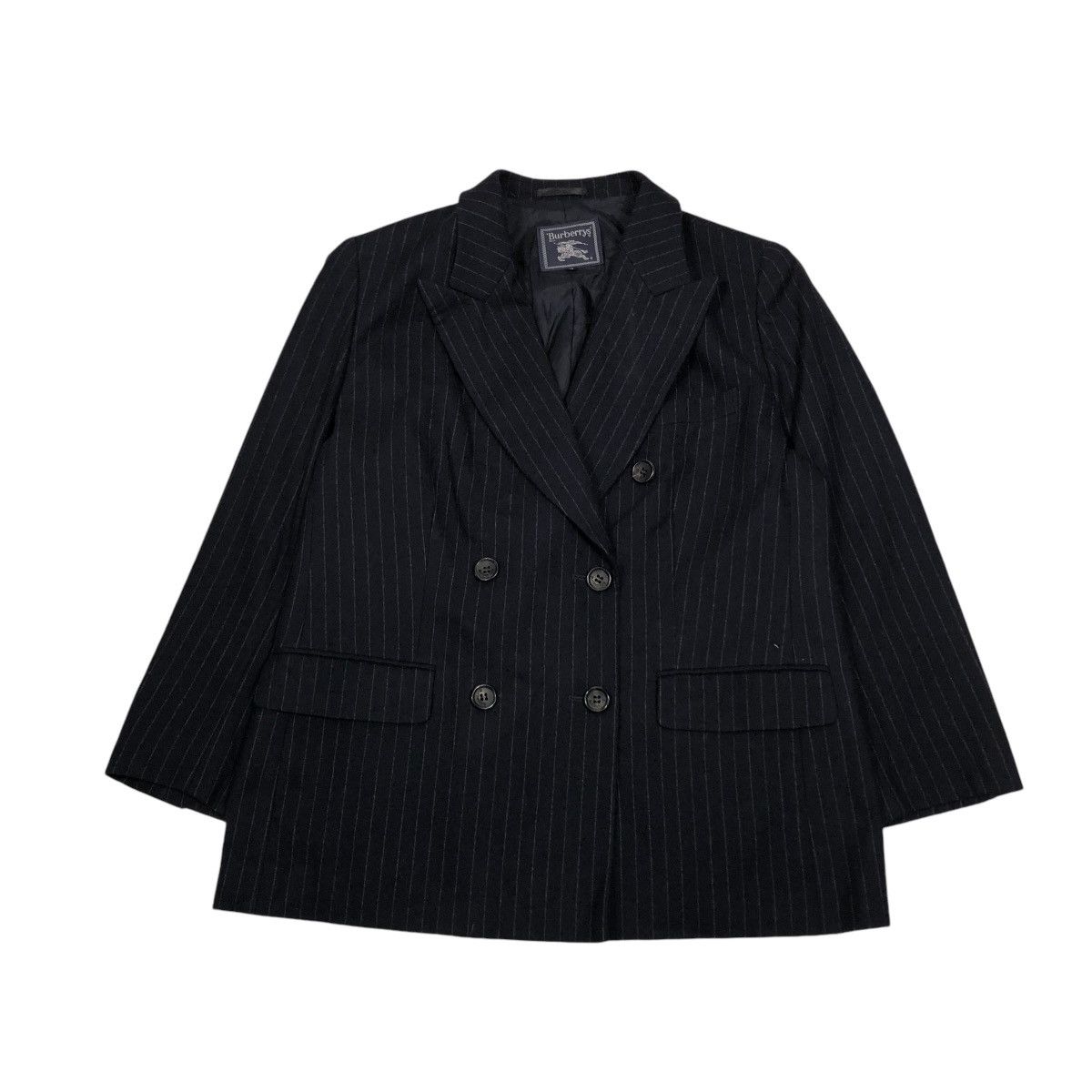 Burberry 🔥VINTAGE BURBERRYS COATS STRIPED DESIGN DOUBLE BREAST Size US M / EU 48-50 / 2 - 1 Thumbnail