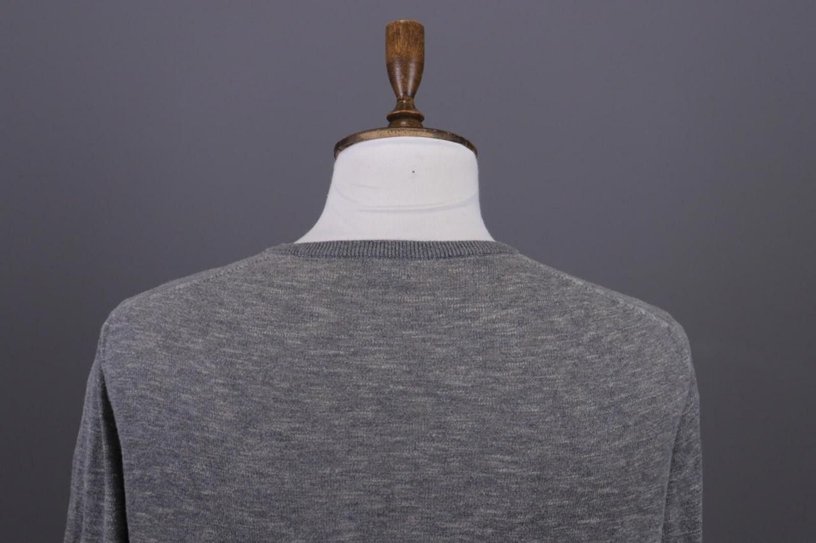 J.Crew Men J.Crew Gray V-Neck Cotton Sweater Size M Size US M / EU 48-50 / 2 - 9 Thumbnail