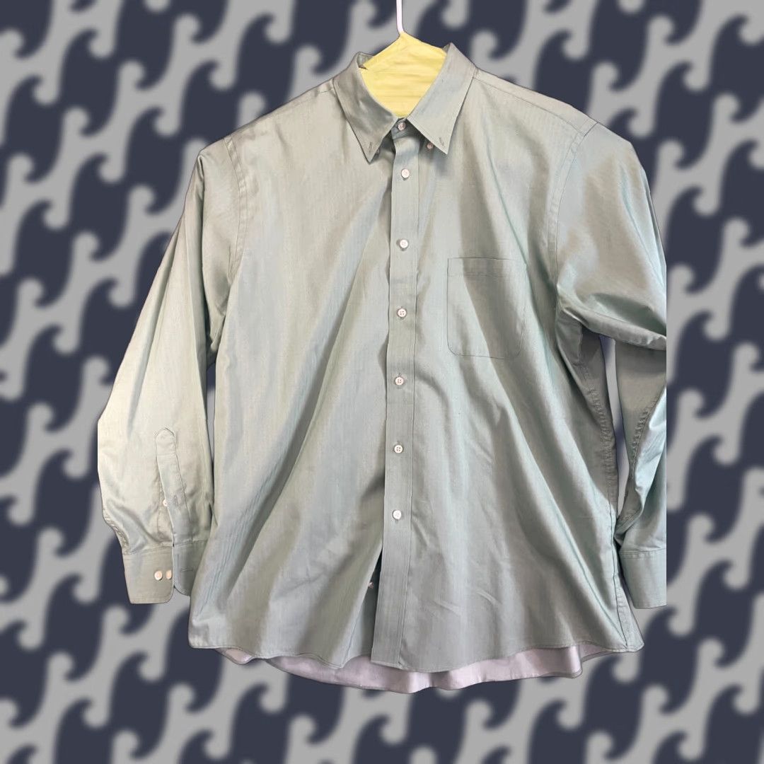 Chaps Chaps Shirt Mens 17.5 Regular Fit Oxford Blue Wrinkle Free Size US XXL / EU 58 / 5 - 1 Thumbnail