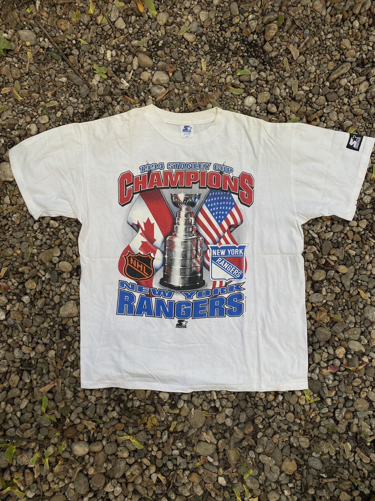 NHL × Starter × Vintage Vintage 1994 Stanley Cup New York Rangers NHL Tee Size US L / EU 52-54 / 3 - 1 Thumbnail