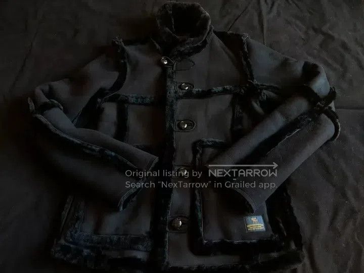 Neighborhood Neighborhood Luxury Fur Lined Leather Jacket, Pure Black, Size US S / EU 44-46 / 1 - 1 Thumbnail