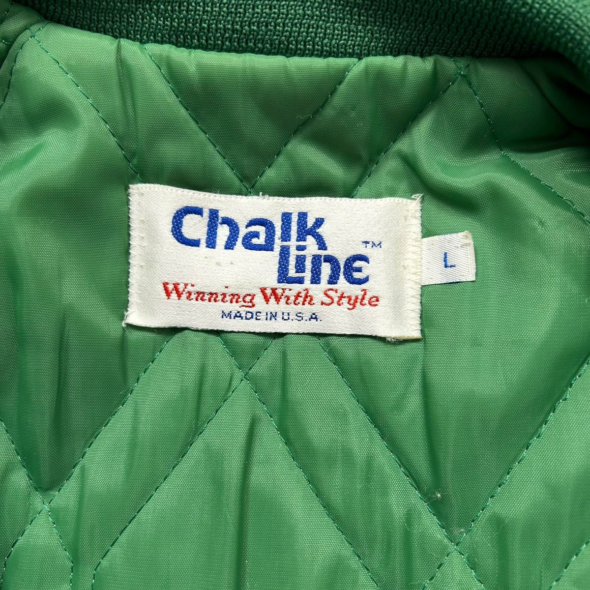 NFL VTG 90s NEW YORK JETS CHALK LINE SATIN JACKET SPELL OUT Size US L / EU 52-54 / 3 - 5 Thumbnail