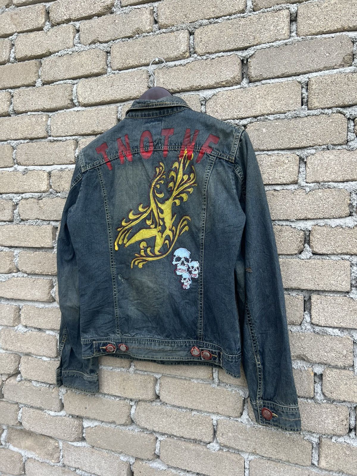 291295=Homme 291295 Homme Skull Denim Jacket Size US S / EU 44-46 / 1 - 11 Thumbnail