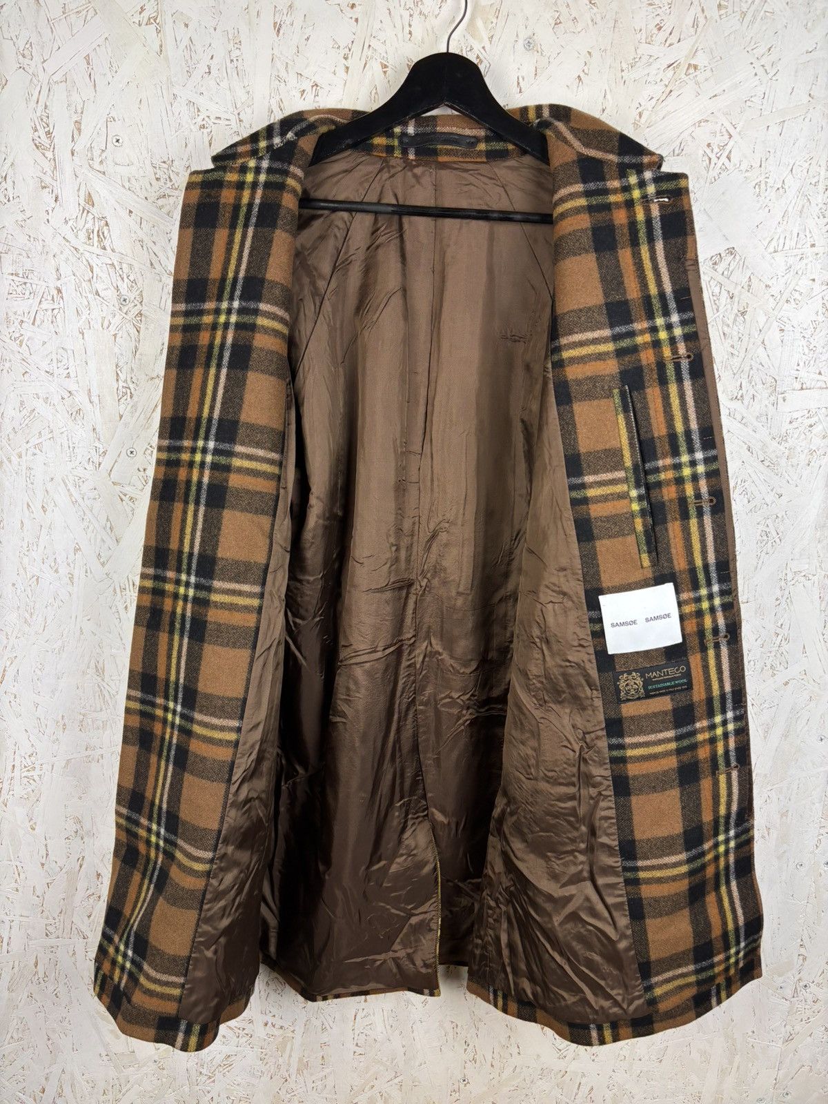 Samsoe Samsoe Samsoe Samsoe x Manteco Wool Musone Coat Plaid Check Size L Size US L / EU 52-54 / 3 - 9 Thumbnail