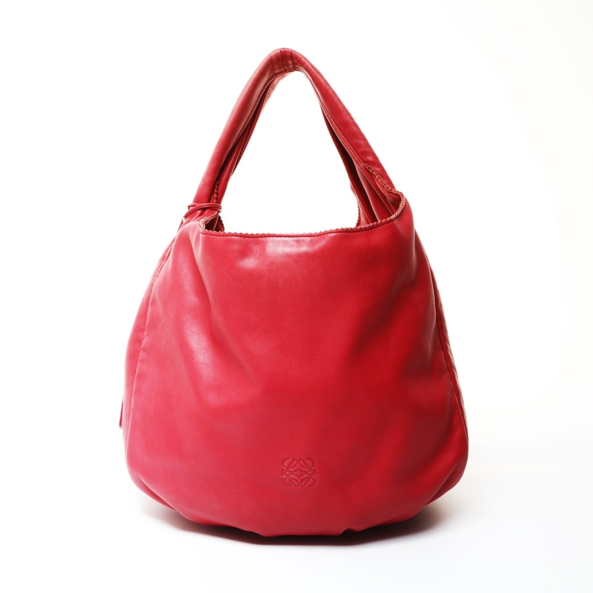 Loewe LOEWE Soft Leather Anagram Shoulder Bag in Red Size ONE SIZE - 1 Thumbnail