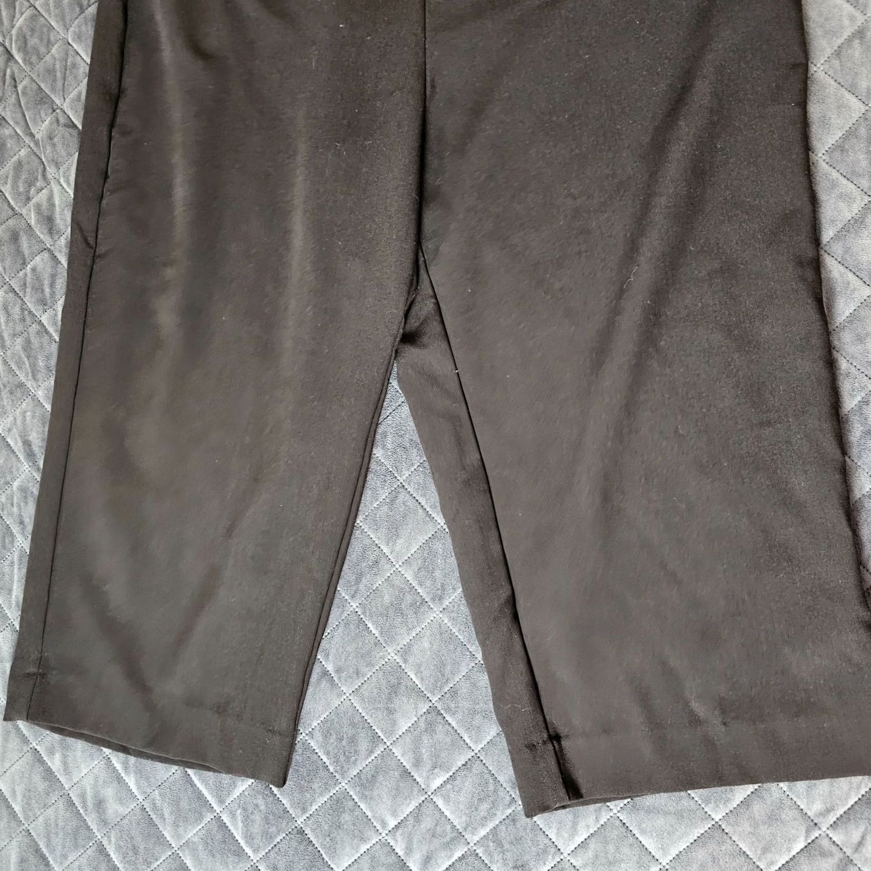 Torrid Torrid Pants Cropped Wide-Leg Black 16 Plus Size Womens Tailored Nylon Rayon Spandex Ponte Zipper Side Inseam 20.5in Casual Dress Career Size 38" / US 16 / IT 52 - 2 Thumbnail