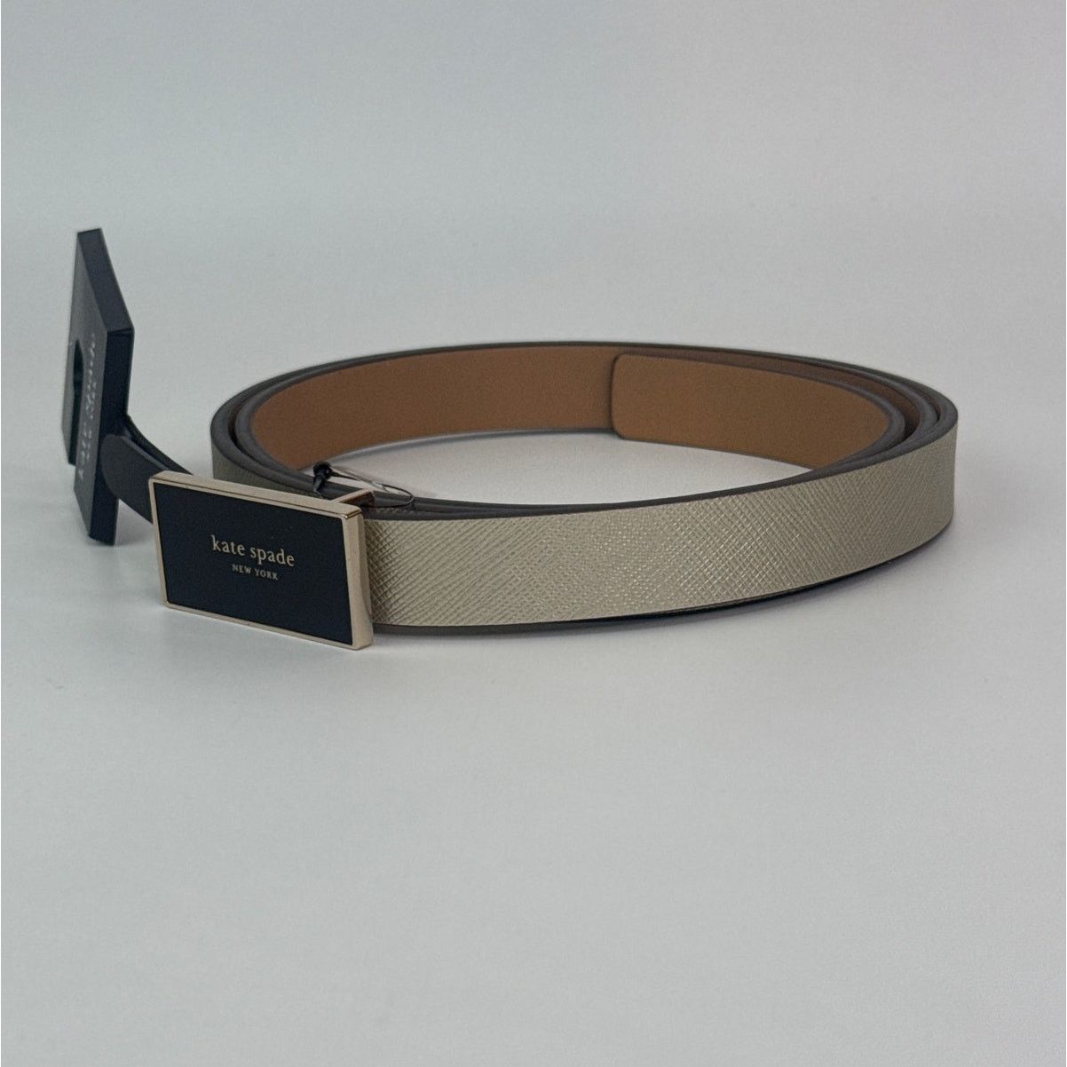 Kate Spade Kate Spade logo plaque belt X-Large, ( GOLD/BLACK/PALE Size ONE SIZE - 6 Thumbnail