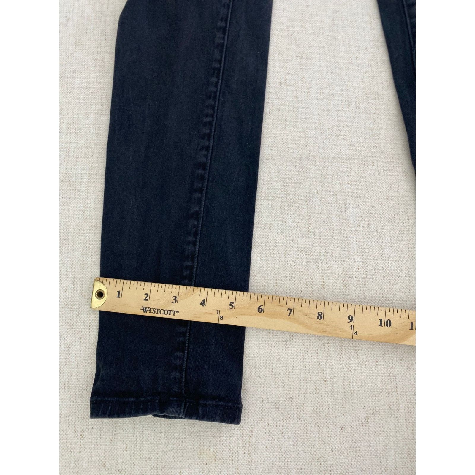 Other AP Blue by Aphrodite Jeans Womens 9 Black Denim Skinny Slim Size 22" - 5 Thumbnail