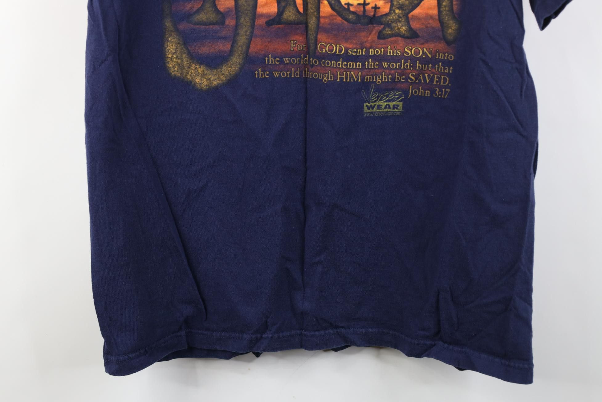 Vintage Vintage 90s Christianity Three Nails A Sin Jesus T-Shirt Size US L / EU 52-54 / 3 - 13 Thumbnail