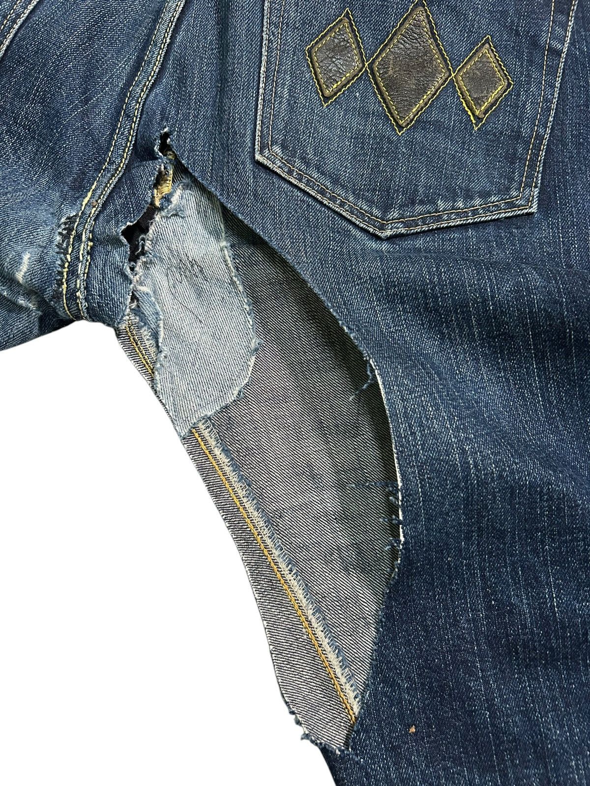 Japanese Brand × Kapital × Vintage R.J.B JAPAN SELVEDGE DISTRESSED DENIM ☠️🎌🎌 Size US 34 / EU 50 - 21 Thumbnail