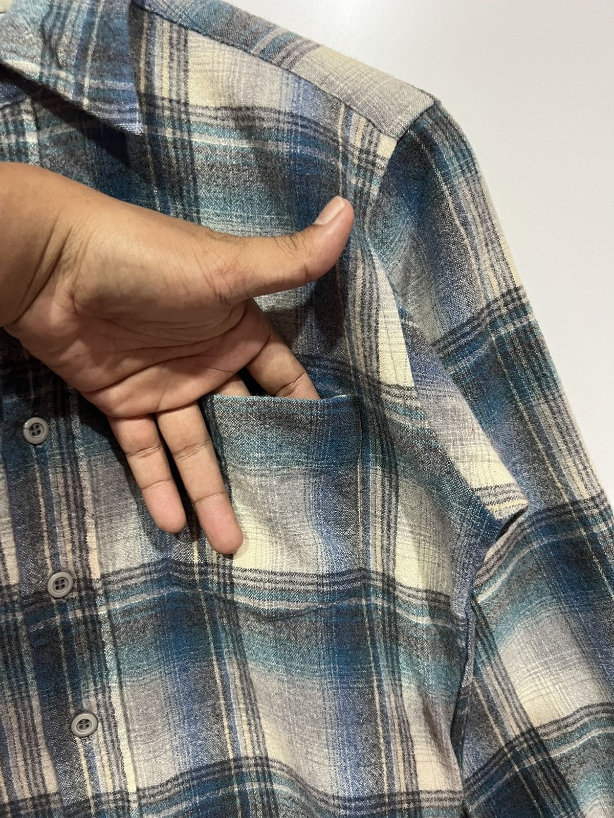 Pendleton × Vintage Pandleton shadow plaid tying waist front dress Size M / US 6-8 / IT 42-44 - 6 Thumbnail