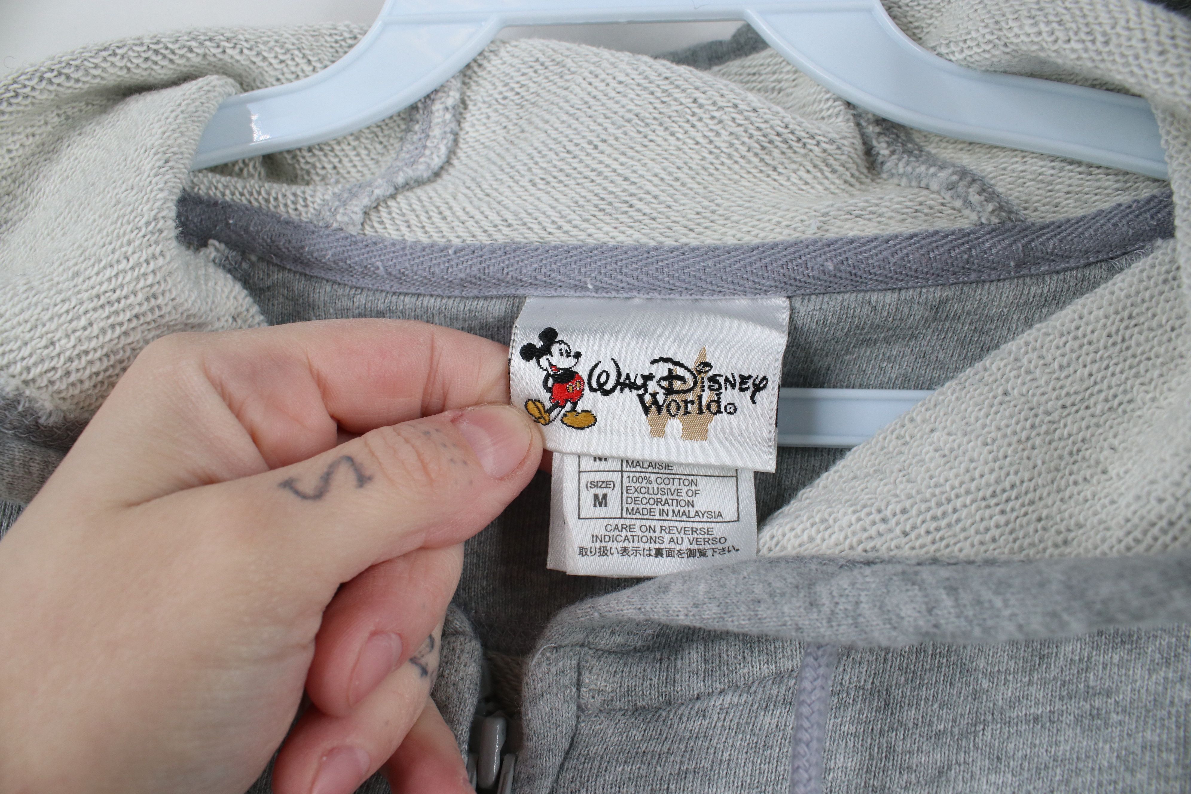 Disney × Vintage Vintage Y2K 2006 Walt Disney World Full Zip Hoodie Gray Size M / US 6-8 / IT 42-44 - 7 Thumbnail