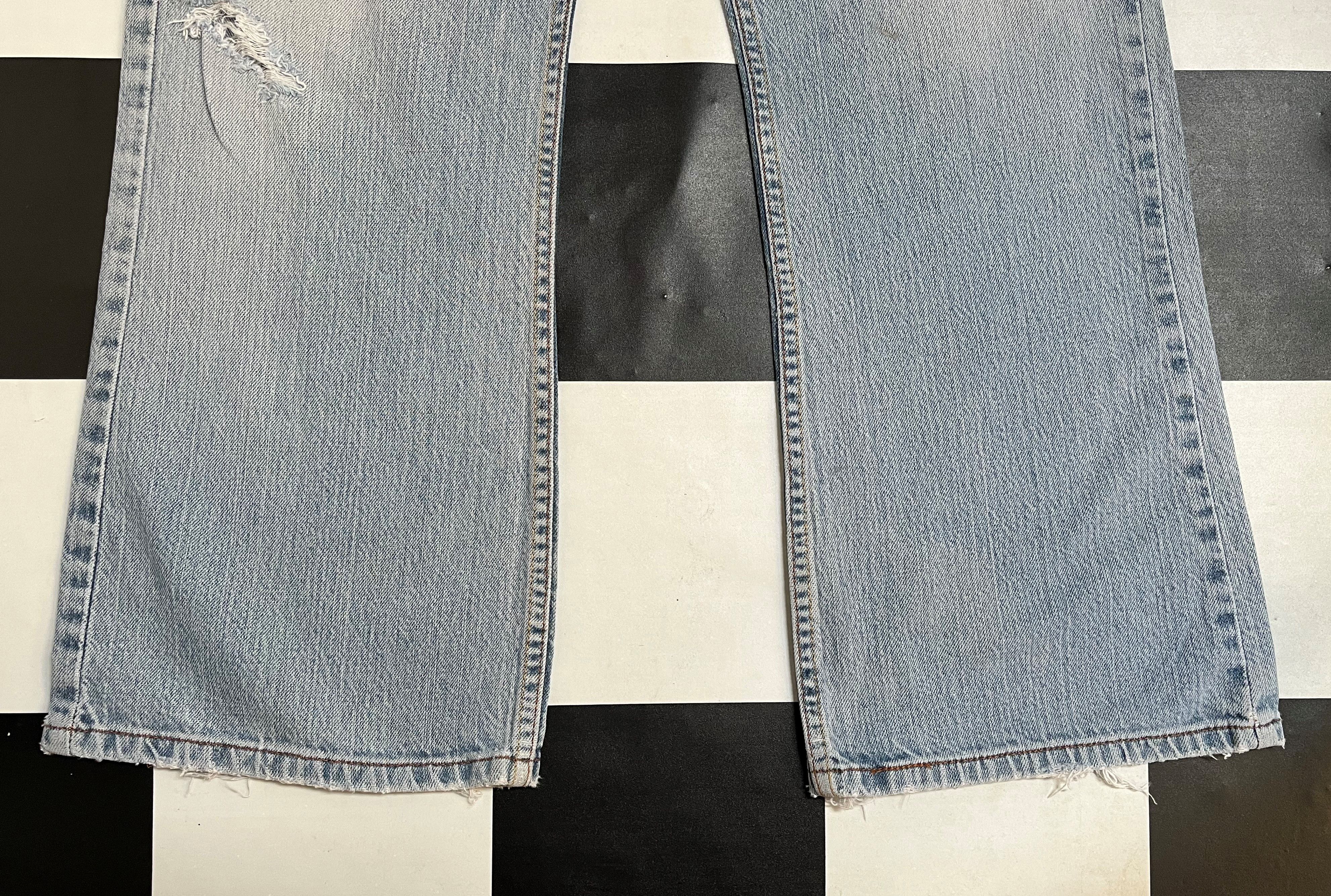 Levi's Vintage Levis 527 Low Boot Cut Distressed Jeans - L202 Size US 36 / EU 52 - 4 Thumbnail