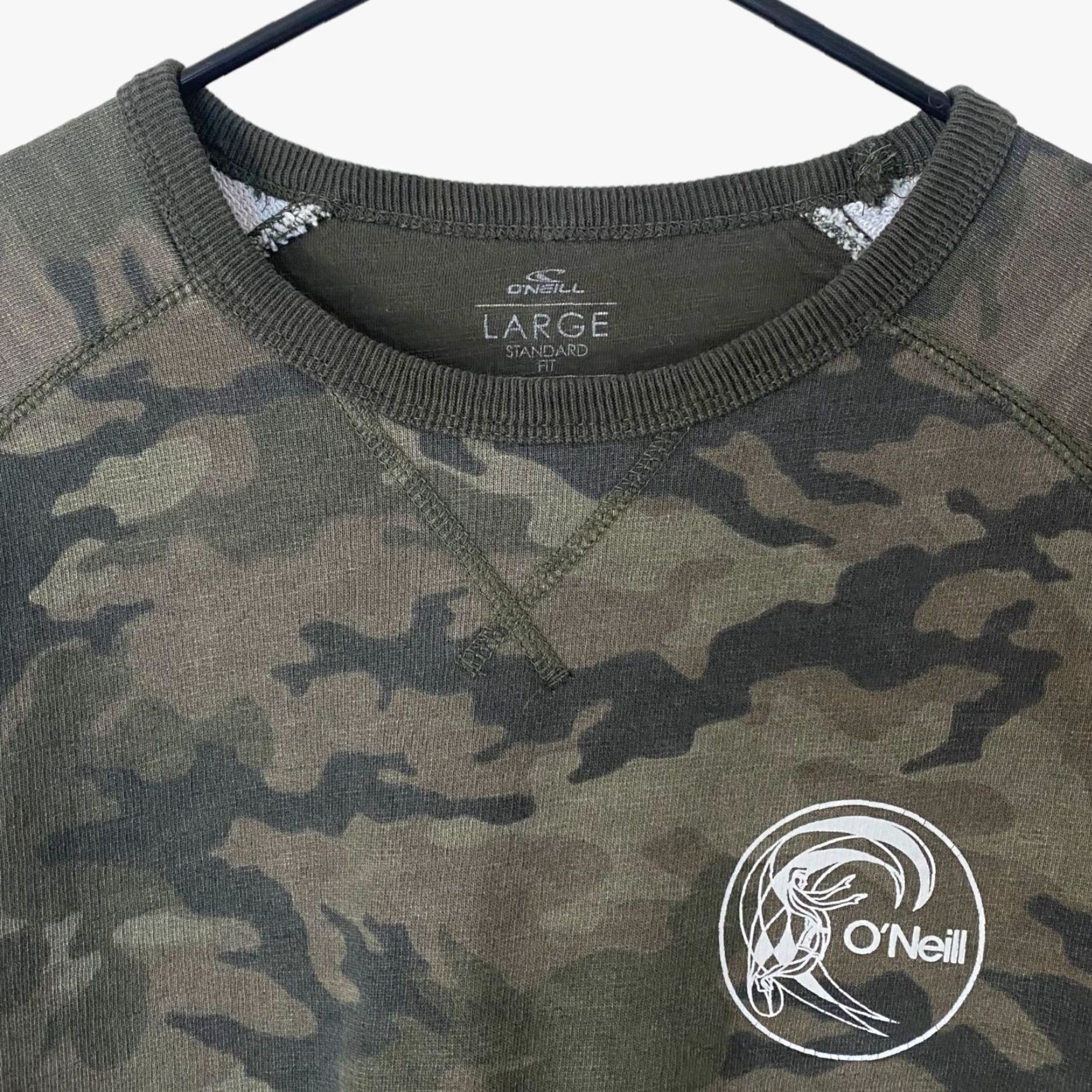 O'Neill O'Neill Camo Sweatshirt Green Crewneck Long Sleeve Men Large Pullover Logo Beach Classic Mens Size US L / EU 52-54 / 3 - 5 Thumbnail