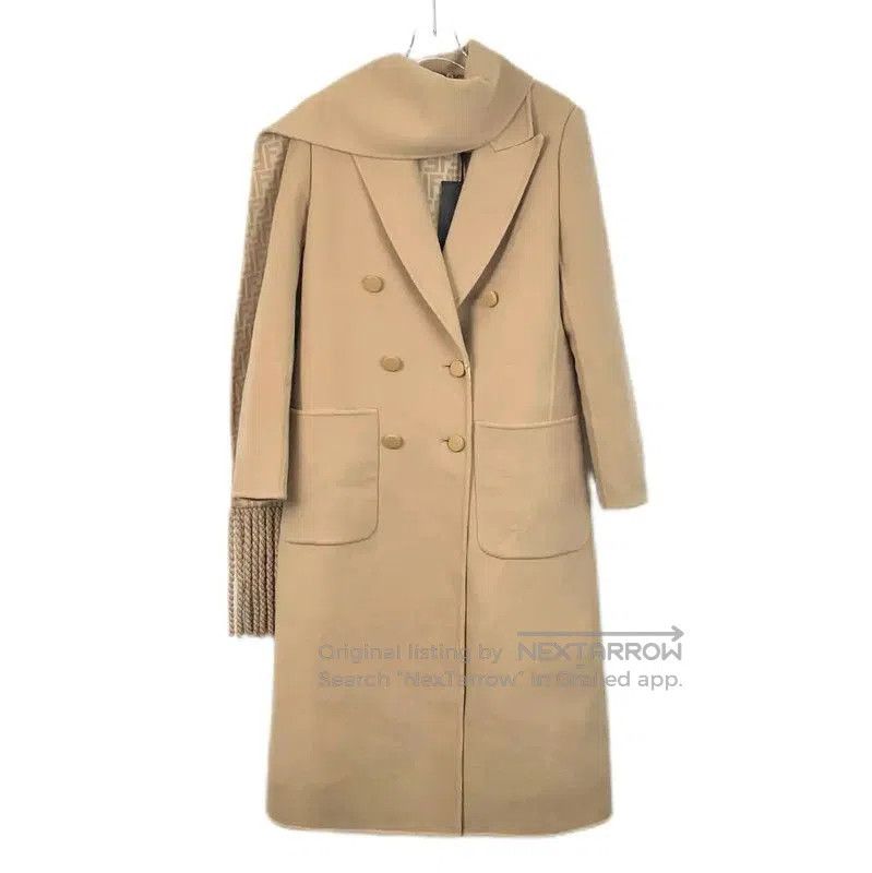 Fendi Fendi Wool Peacoat for Women in Brown . Size S / US 4 / IT 40 - 1 Thumbnail