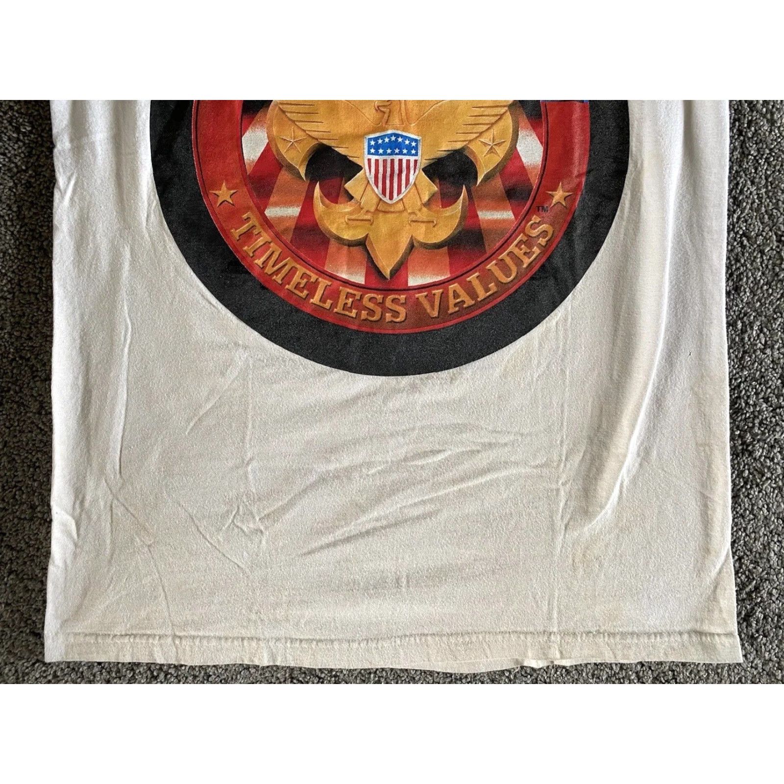 Hanes VINTAGE Hanes Beefy-T T-Shirt Men’s Adult M 38-40 On My Honor Boy Scouts White 90s Classic USA Outdoor Mens Size US M / EU 48-50 / 2 - 5 Thumbnail