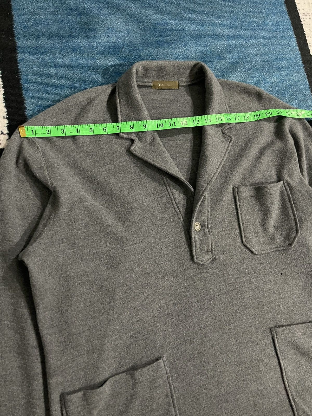 Yohji Yamamoto Vintage Yohji Yamamoto Half Button Wool Jacket Size US XL / EU 56 / 4 - 18 Thumbnail