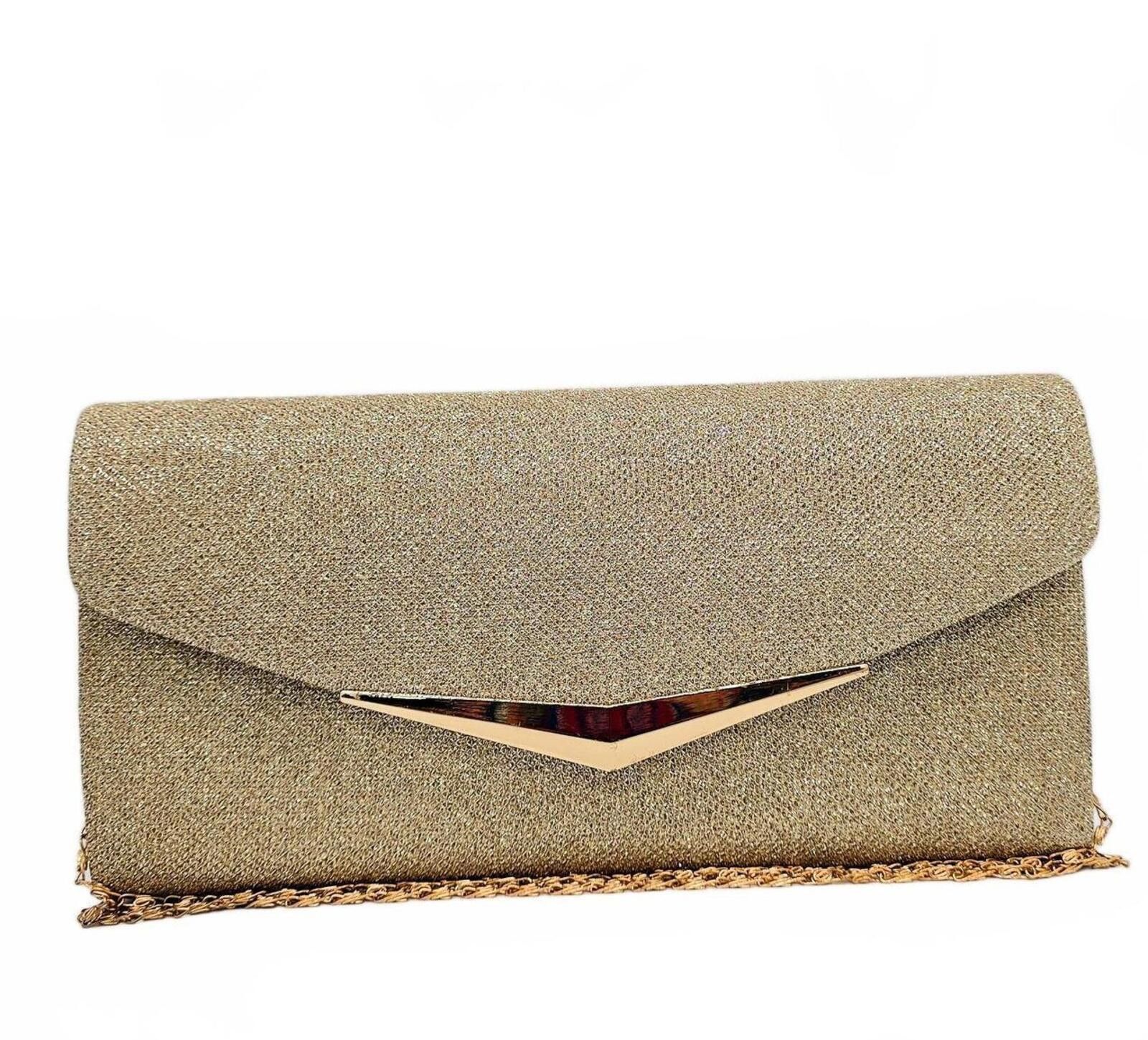 Genetic Manipulation Shinichiro Kuriya Elegant Gold-Tone Evening Clutch Bag with Chain Strap Size ONE SIZE - 1 Thumbnail