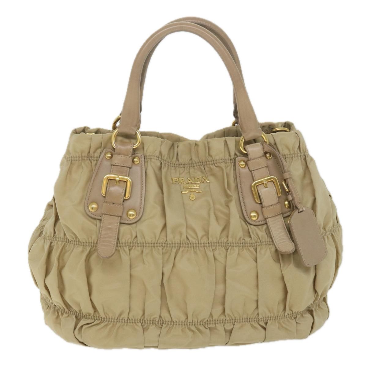 Prada Beige Synthetic Handbag (Pre-Owned) Size ONE SIZE - 1 Thumbnail