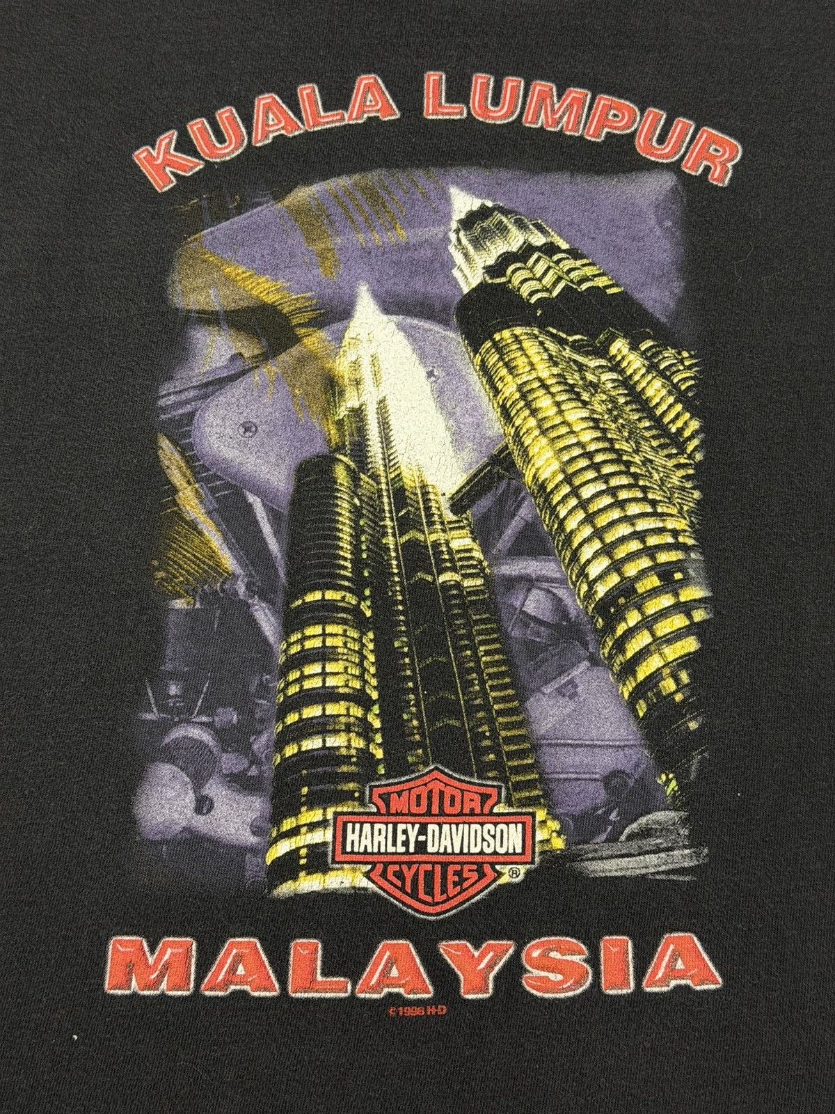 Harley Davidson Vintage 90s Harley Davidson Kuala Lumpur Malaysia Tee XL USA Size US XL / EU 56 / 4 - 9 Thumbnail