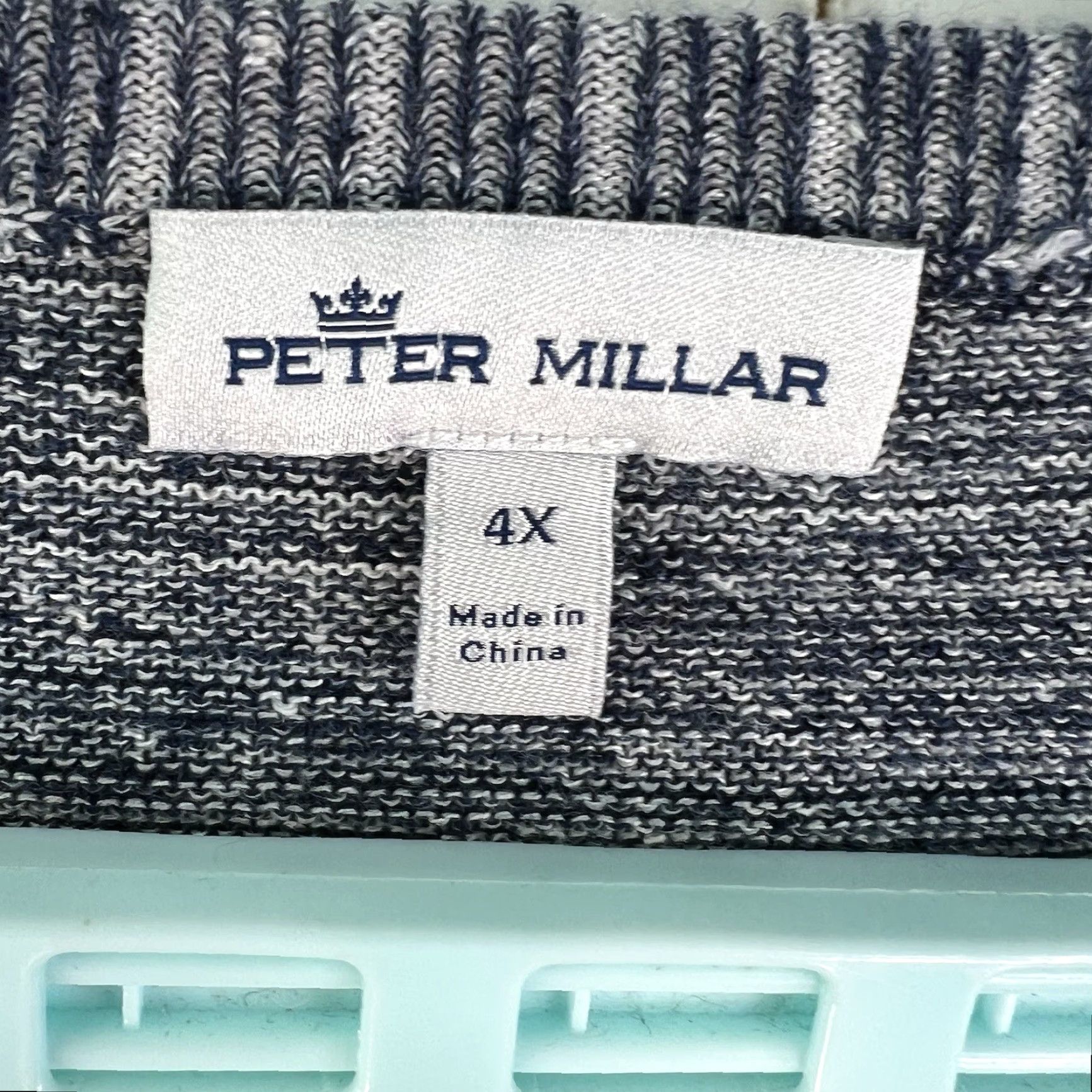 Peter Millar VINTAGE Peter Millar Mens Sweater Pullover Long Sleeve Knit Solid Blue Size 4XL Wool Linen Casual Size US XXL / EU 58 / 5 - 3 Thumbnail